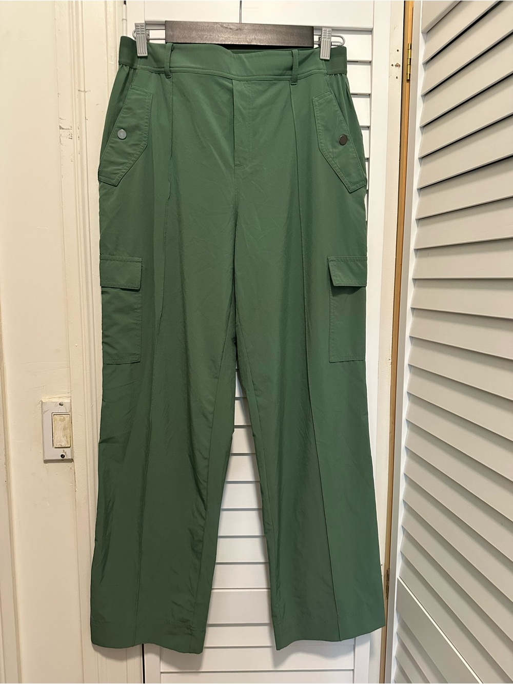Athleta Olive Green Cargo Jumpsuit-Style Pants